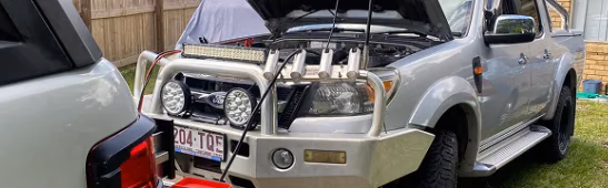open hood car
